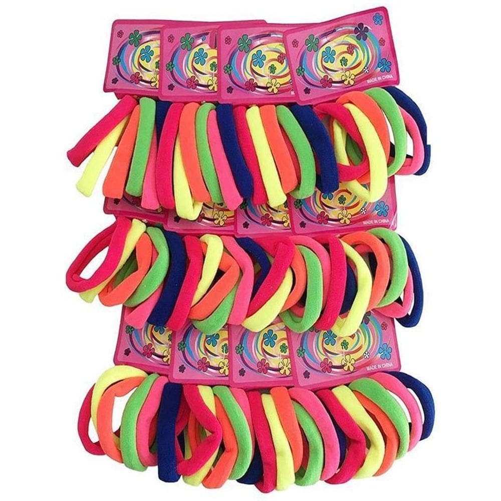 Kit 144 Elásticos Coloridos Xuxinha Para Cabelo Infantil