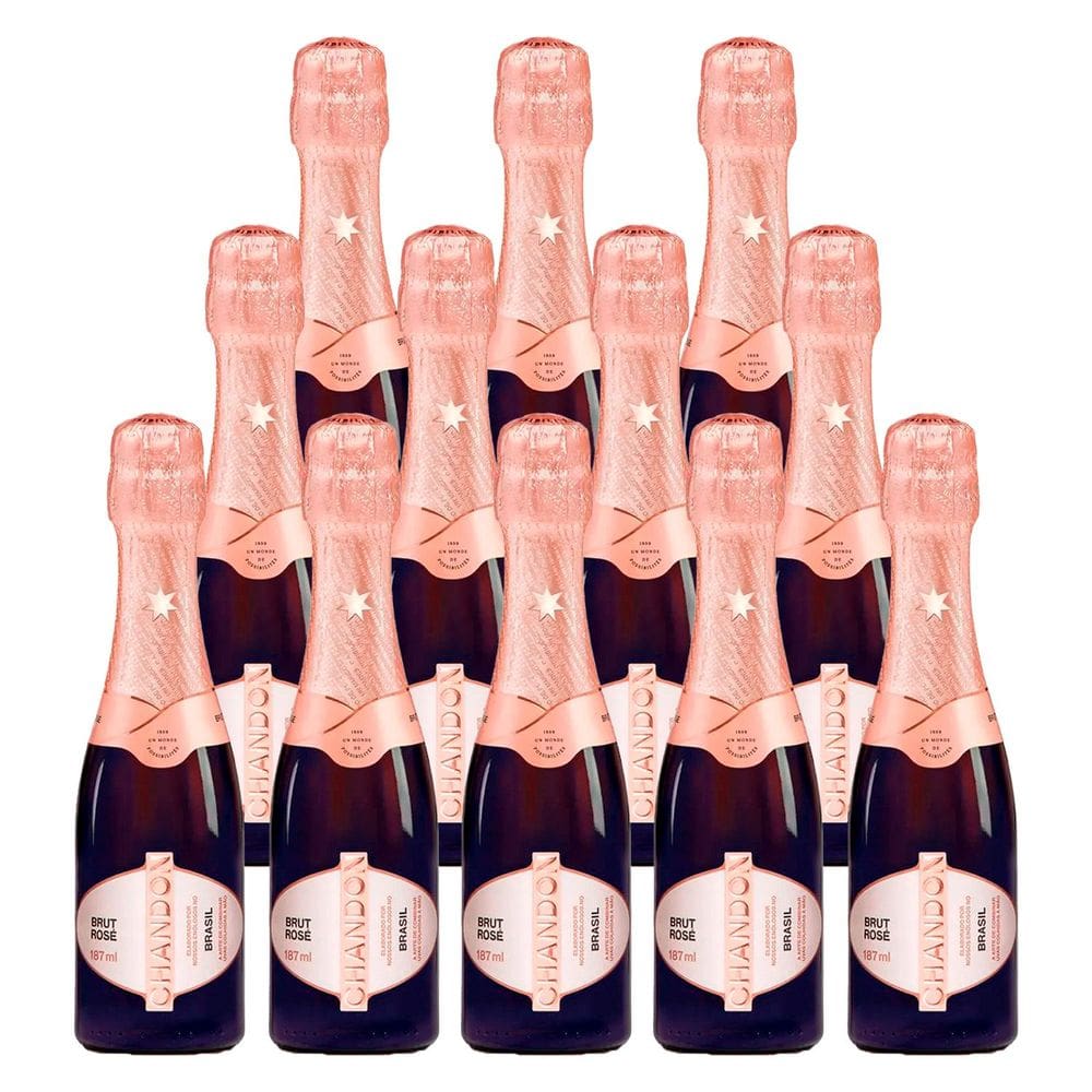 Espumante Chandon Baby Brut Rosé 187ml 12 Unidades