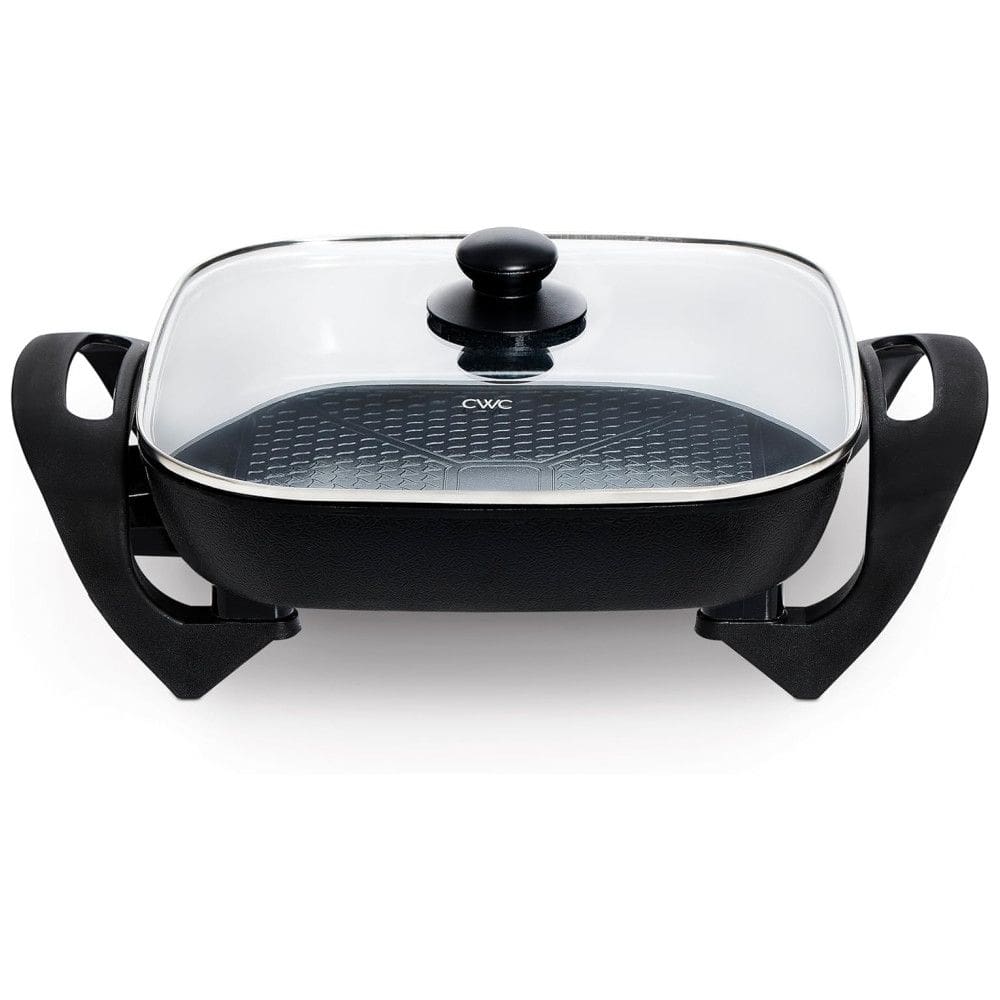 Frigideira Elétrica COOK WITH COLOR 30 cm x 30 cm, Revestimento Cerâmico Antiaderente Livre de Substâncias Tóxicas, 1400W, Tampa de Vidro,
