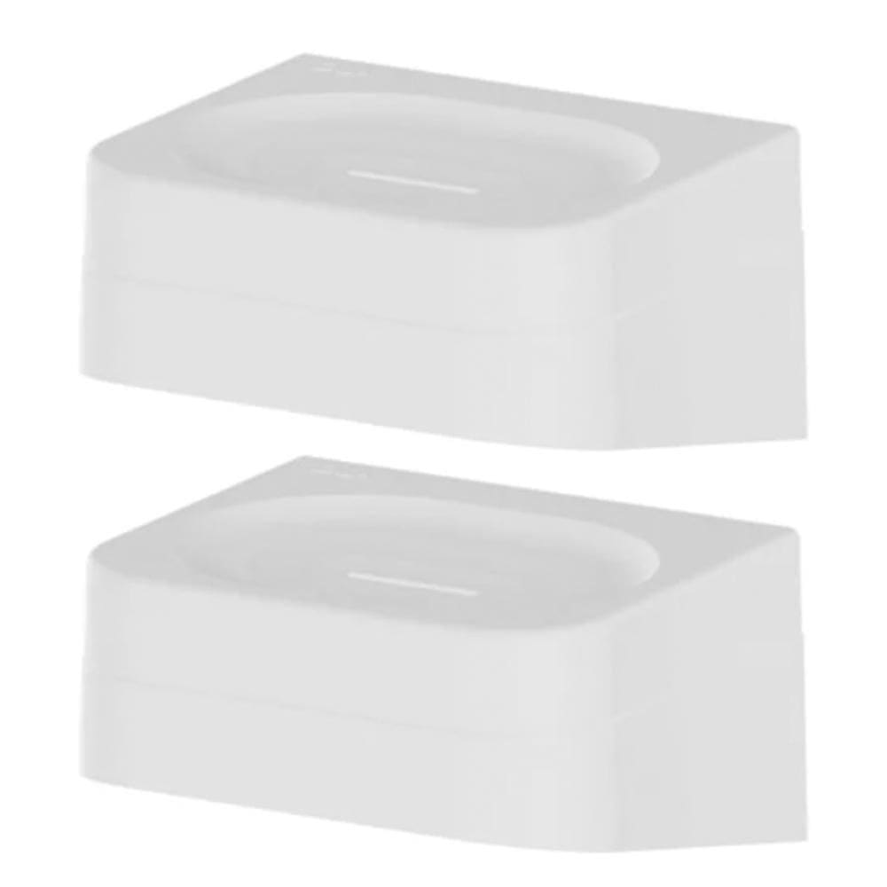 2x Saboneteira de Parede Banheiro OU Branco Polipropileno