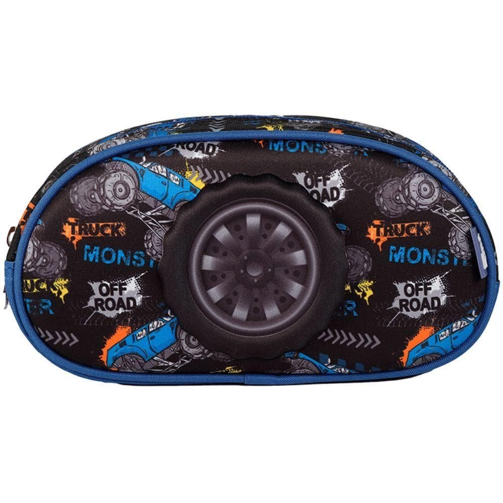 Estojo Escolar Monster Truck Ys42428 - Yins - Azul