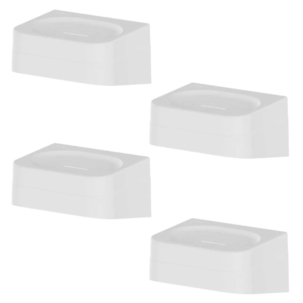 4x Saboneteira de Parede Banheiro OU Branco Polipropileno