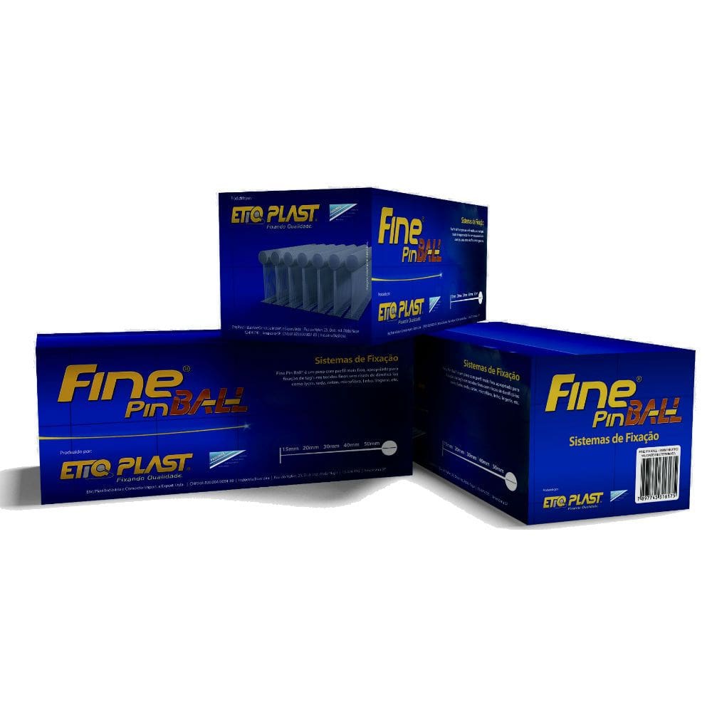 Pino Plástico Fine Pin Ball EtiqPlast 20mm 5 mil