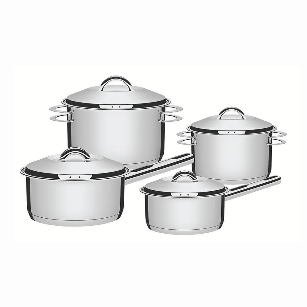 Jogo De Panelas Solar Em Aço Inox Com Fundo Triplo Indução 4 Peças - Tramontina 65510760