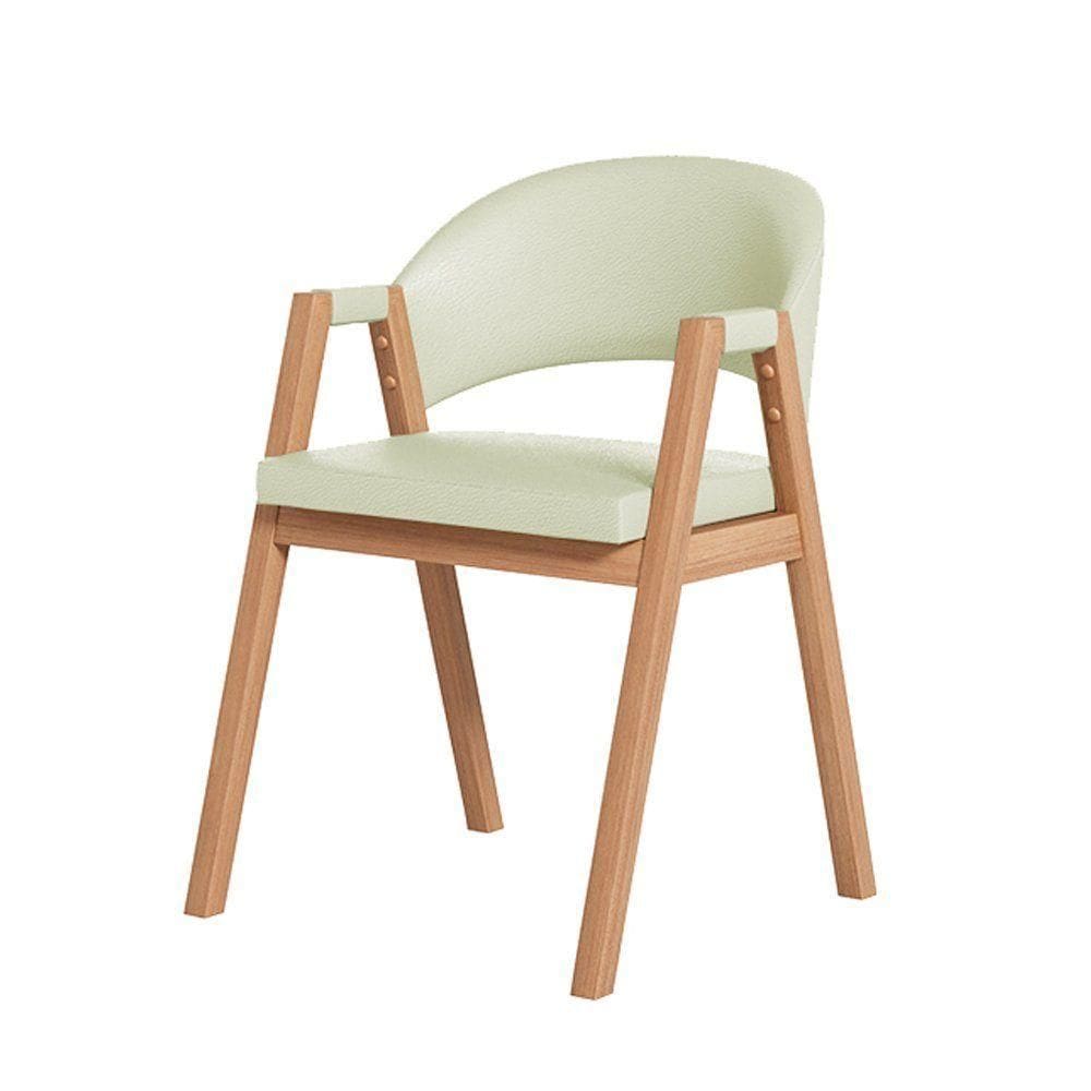 Cadeira De Jantar Antonella Linho Estilo Poltrona - 7 Decor Bege