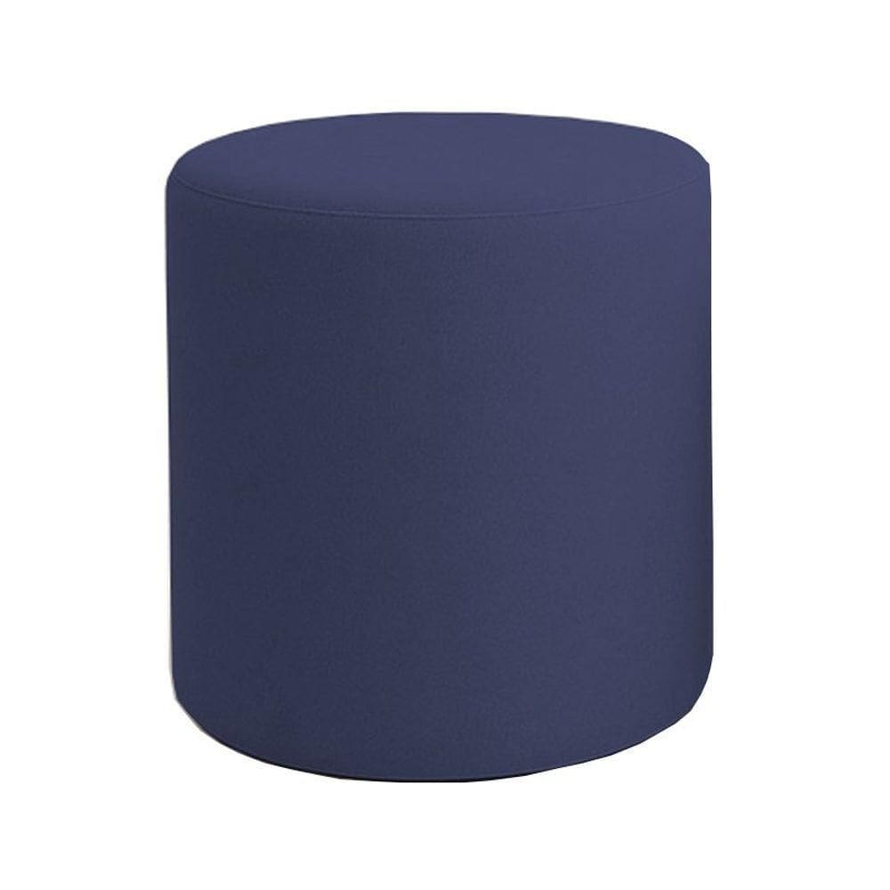 Puff Beca Cilindro Boucle Live - 7 Decor Azul Marinho