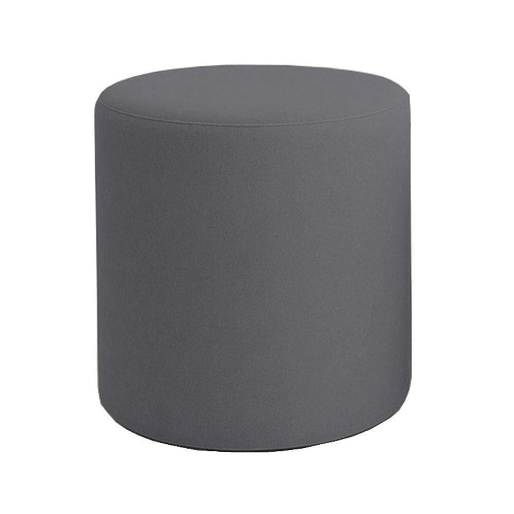 Puff Beca Cilindro Boucle Live - 7 Decor Cinza Escuro