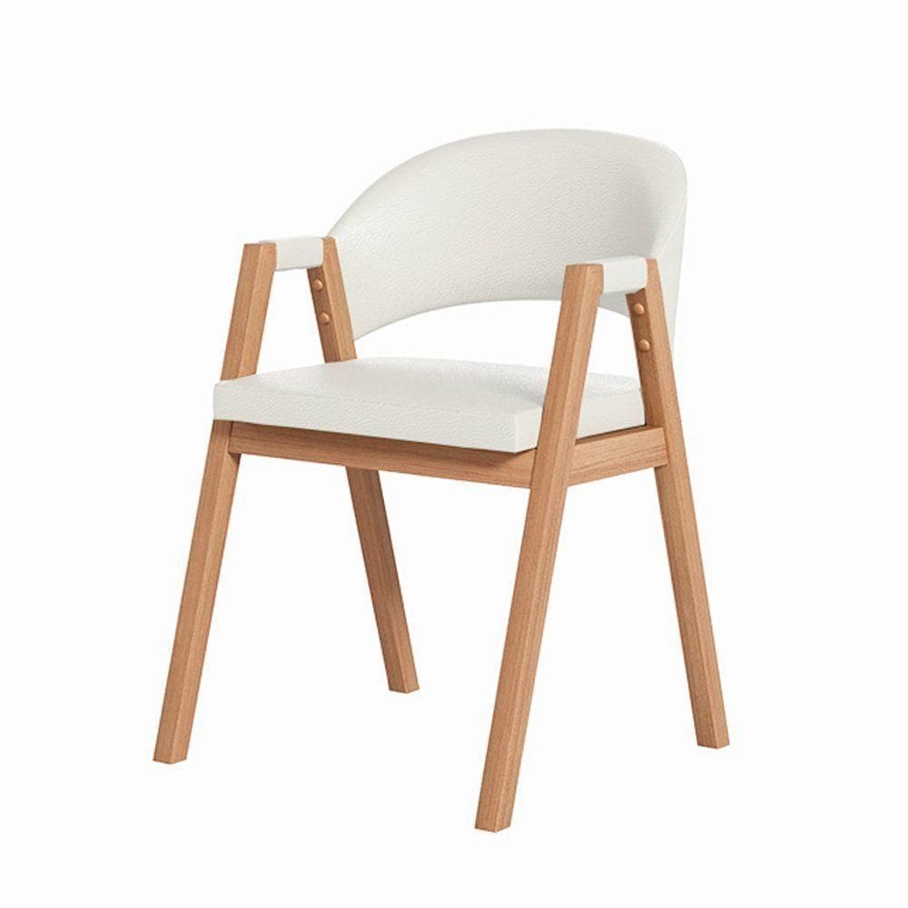 Cadeira De Jantar Antonella Corino Estilo Poltrona - 7 Decor Branco