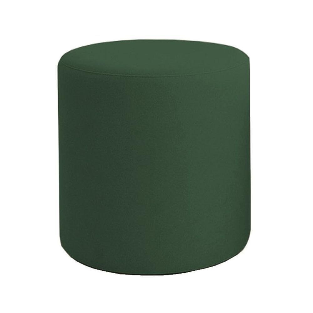 Puff Beca Cilindro Boucle Live - 7 Decor Verde Escuro