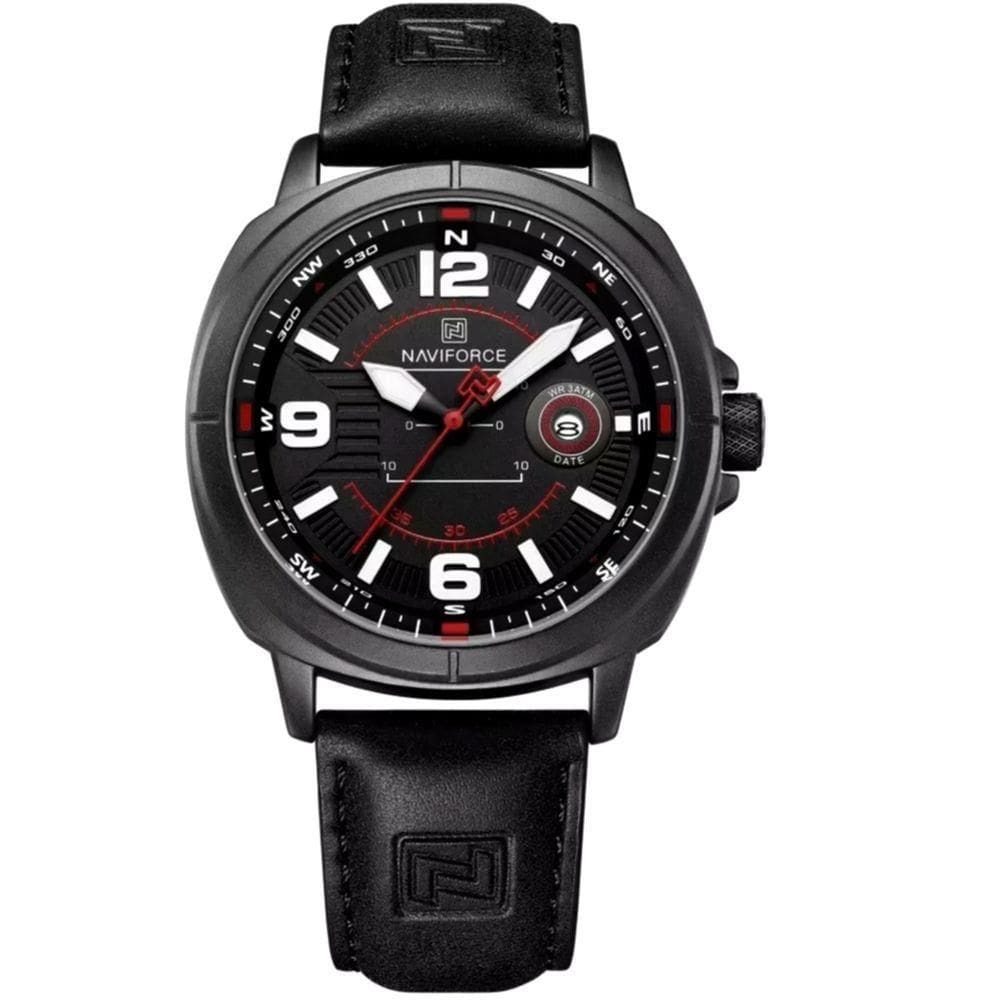 Relógio Masculino De Quartzo Design Esportivo Impermeavel à Prova D`água 3atm Preto Vermelho