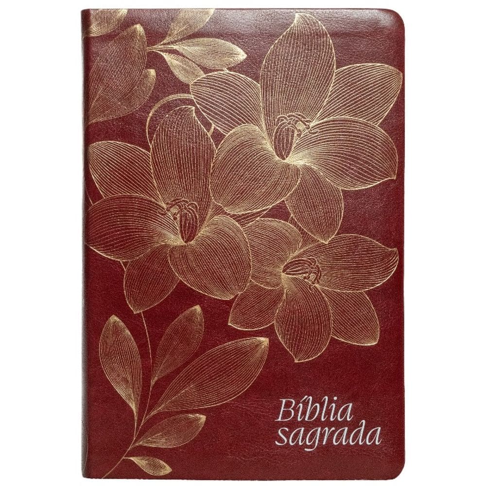 Biblia Sagrada Nvi, Letra Gigante, Couro Soft, Vinho, Leitura Perfeita