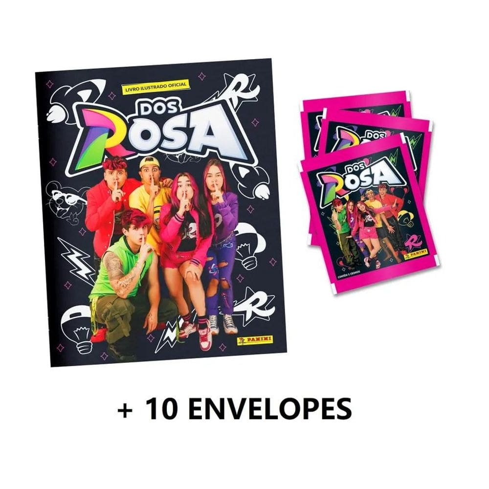 DOS ROSA - Álbum Capa Cartão + 10 Envelopes