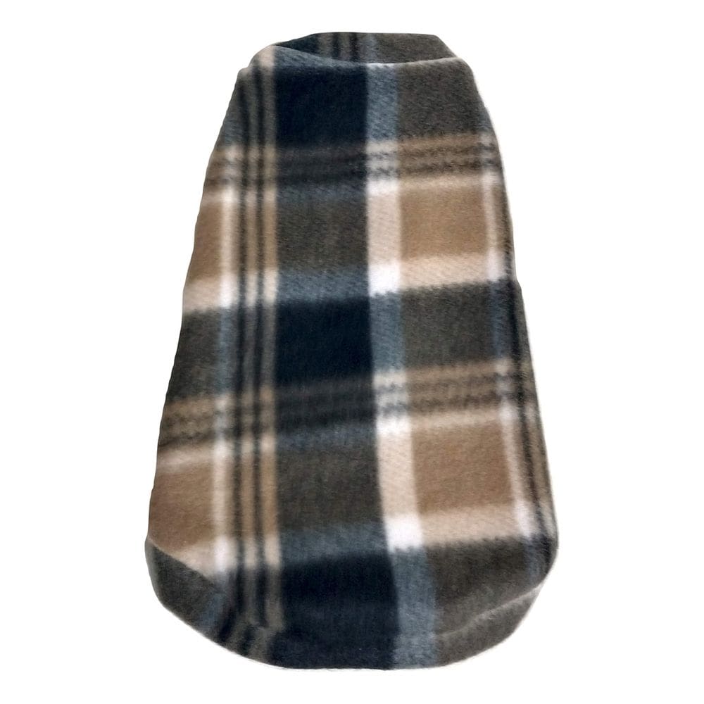 Roupa capa soft para cachorro xadrez claro tamanho M