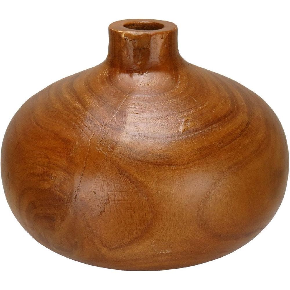 Vaso Decorativo Enfeite Casa Madeira Natural