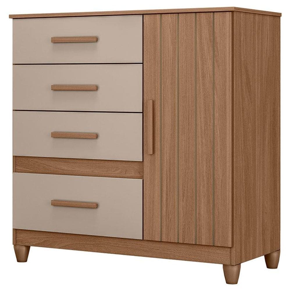 Cômoda Sapateira Vênus Carvalho Fendi com Pés - Moval