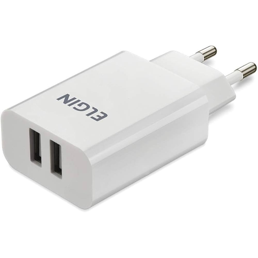 Carregador 2 Saidas Usb P/Tomada Bivolt 5V 2.1A 46Rct2usb000 Elgin