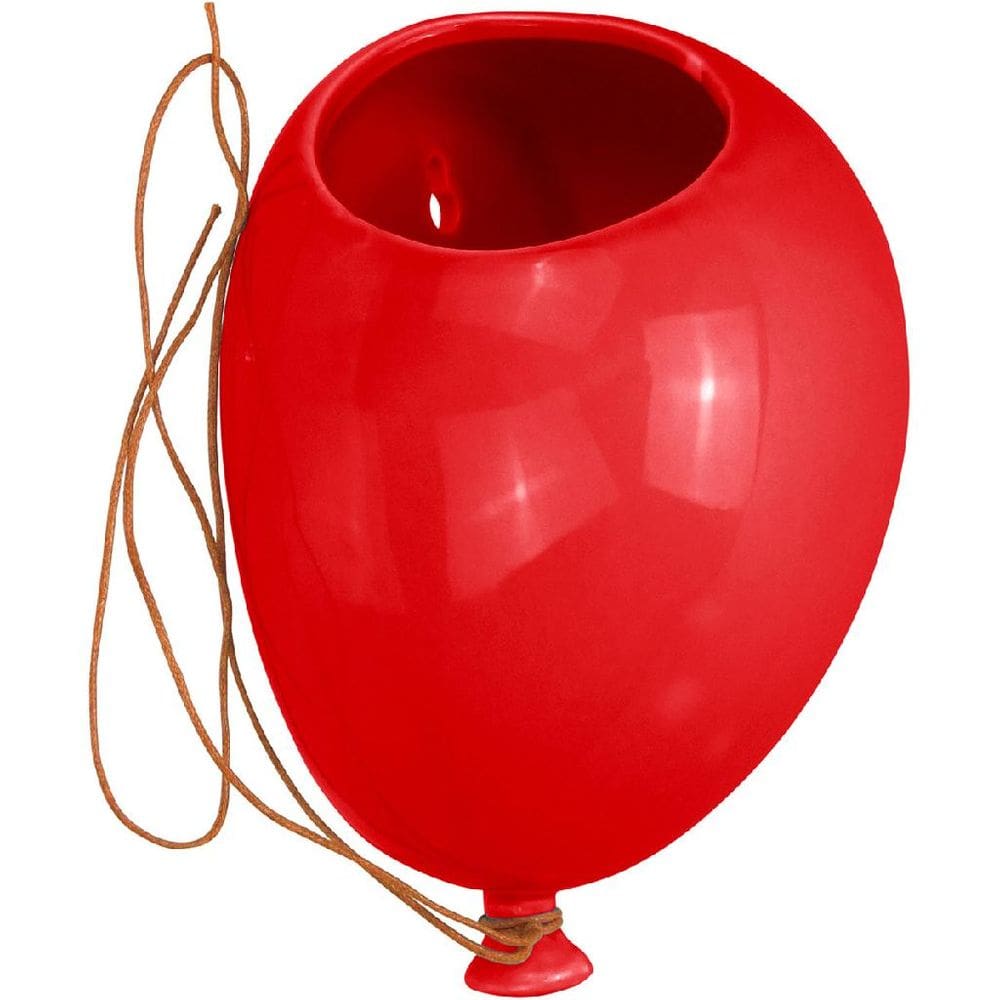 VASO DE PAREDE DECORATIVO CACHEPO BALÃO HOME&CO CERÂMICA 11x15x20cm VERMELHO