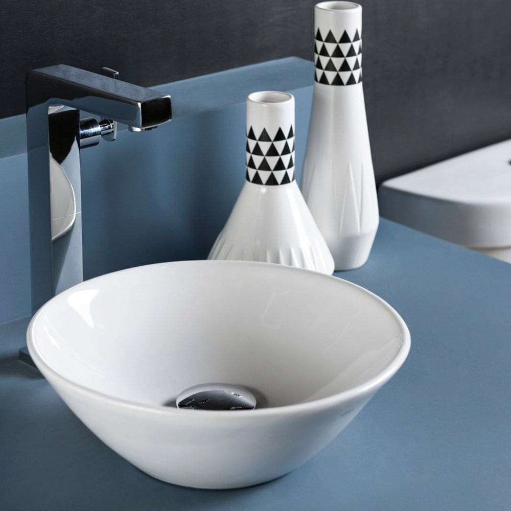 Cuba Redonda para Lavatório em Cerâmica Icasa Branco