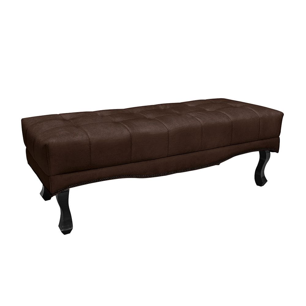 Calçadeira Baú Recamier Casal King 195cm Alba Suede - Loja Sheep