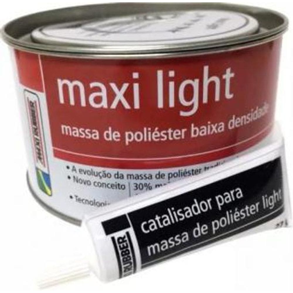 Massa De Poliéster Maxi Light 900G Com Catalisador 27G