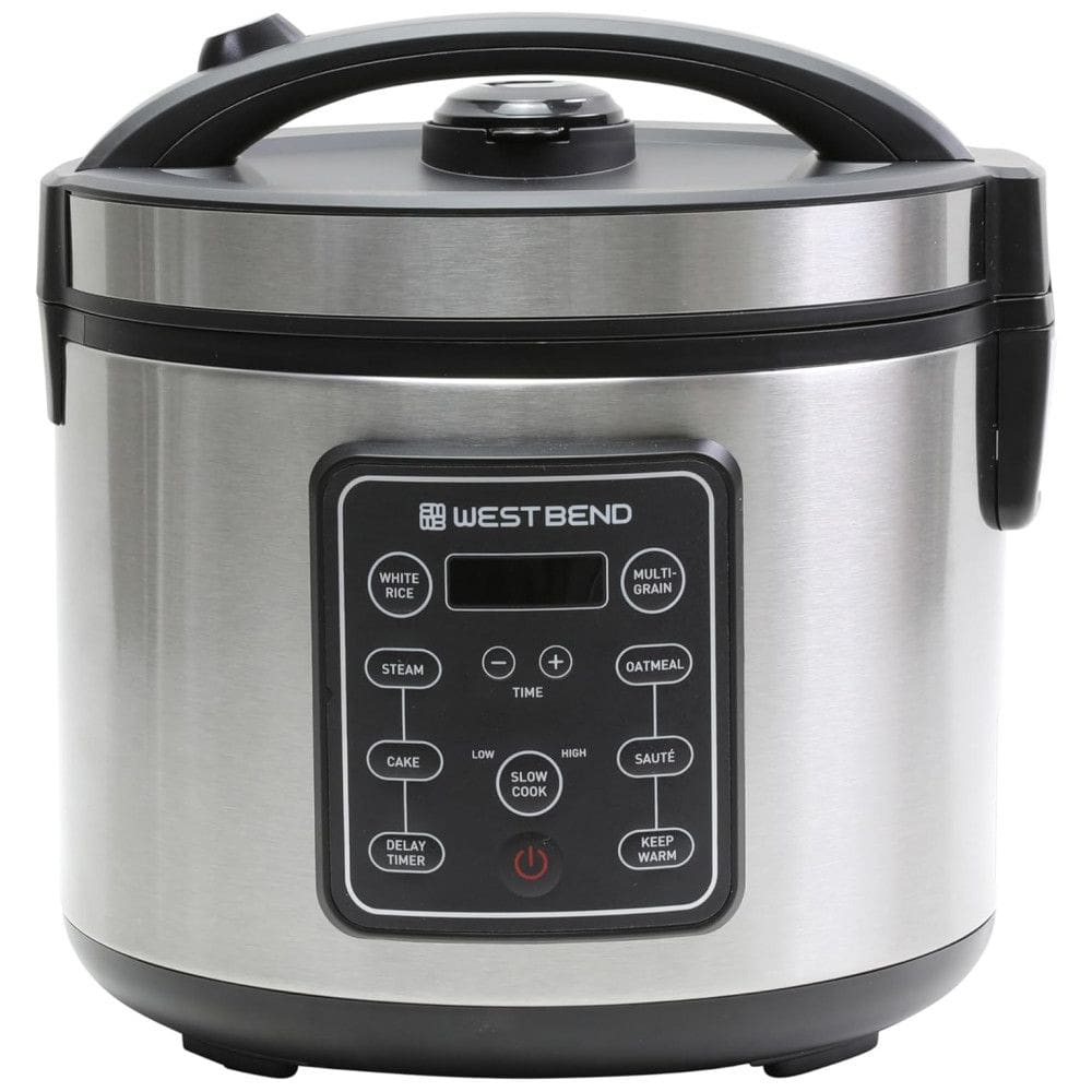Panela Elétrica Multifuncional West Bend 9 em 1 para Arroz e Grãos, Timer de Atraso, Função Manter Quente, Cesto de Vapor - Capacidade de