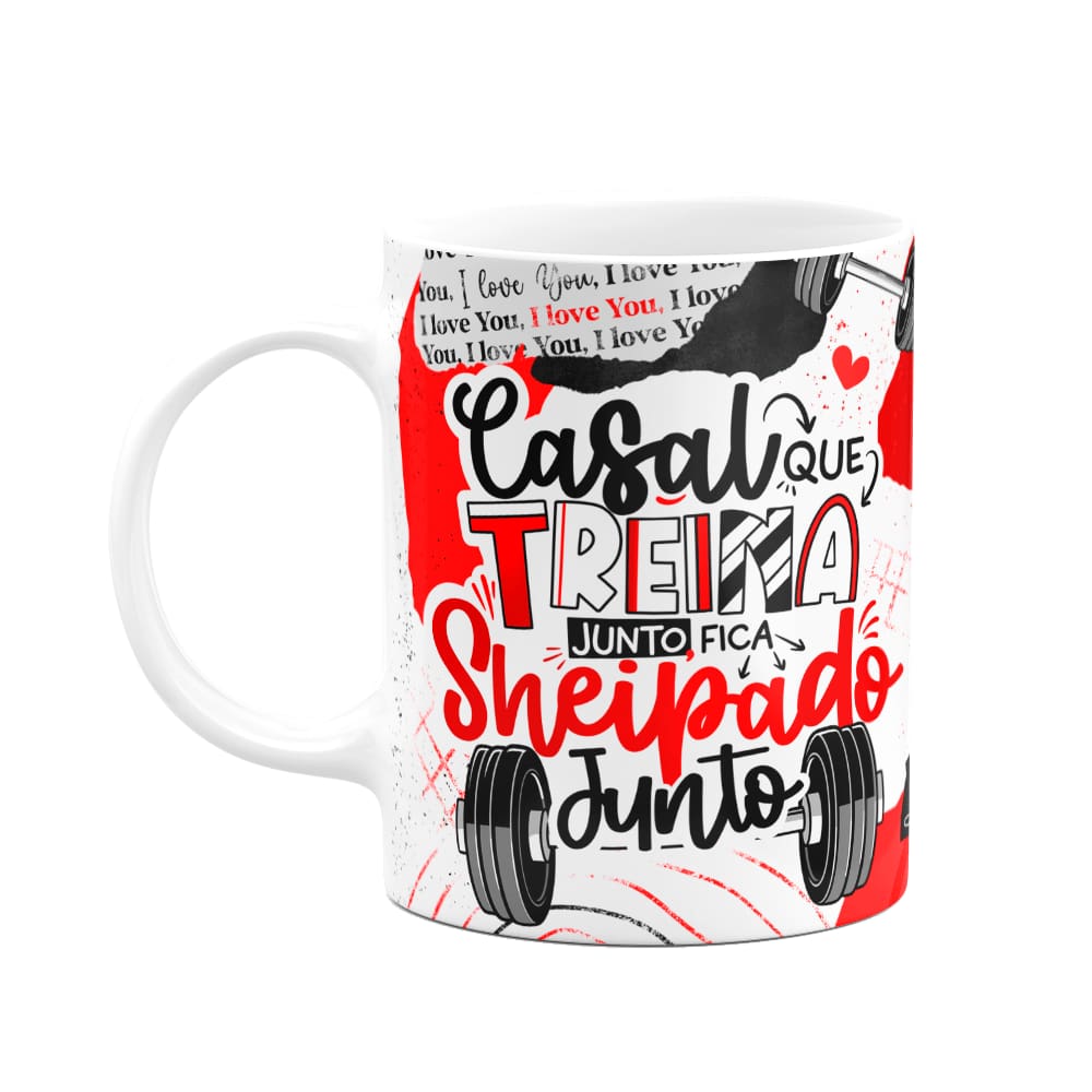 Caneca Namorados - Casal que treina junto - 325ml
