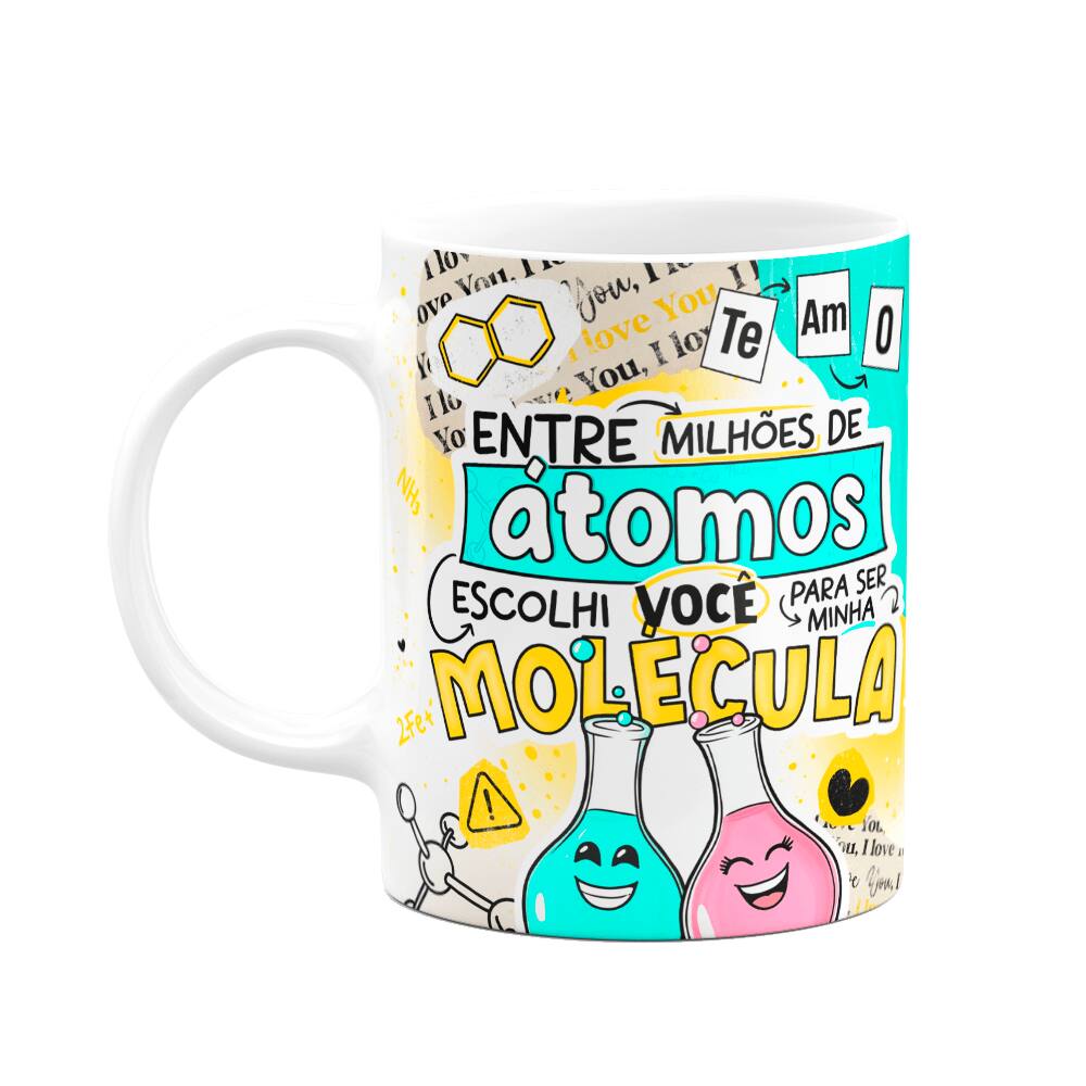 Caneca Namorados - Você é a minha molécula - 325ml