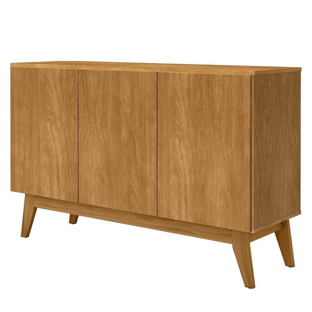 Balcao Buffet Ares 3 Portas 122 Cm Nature Tebar Nature