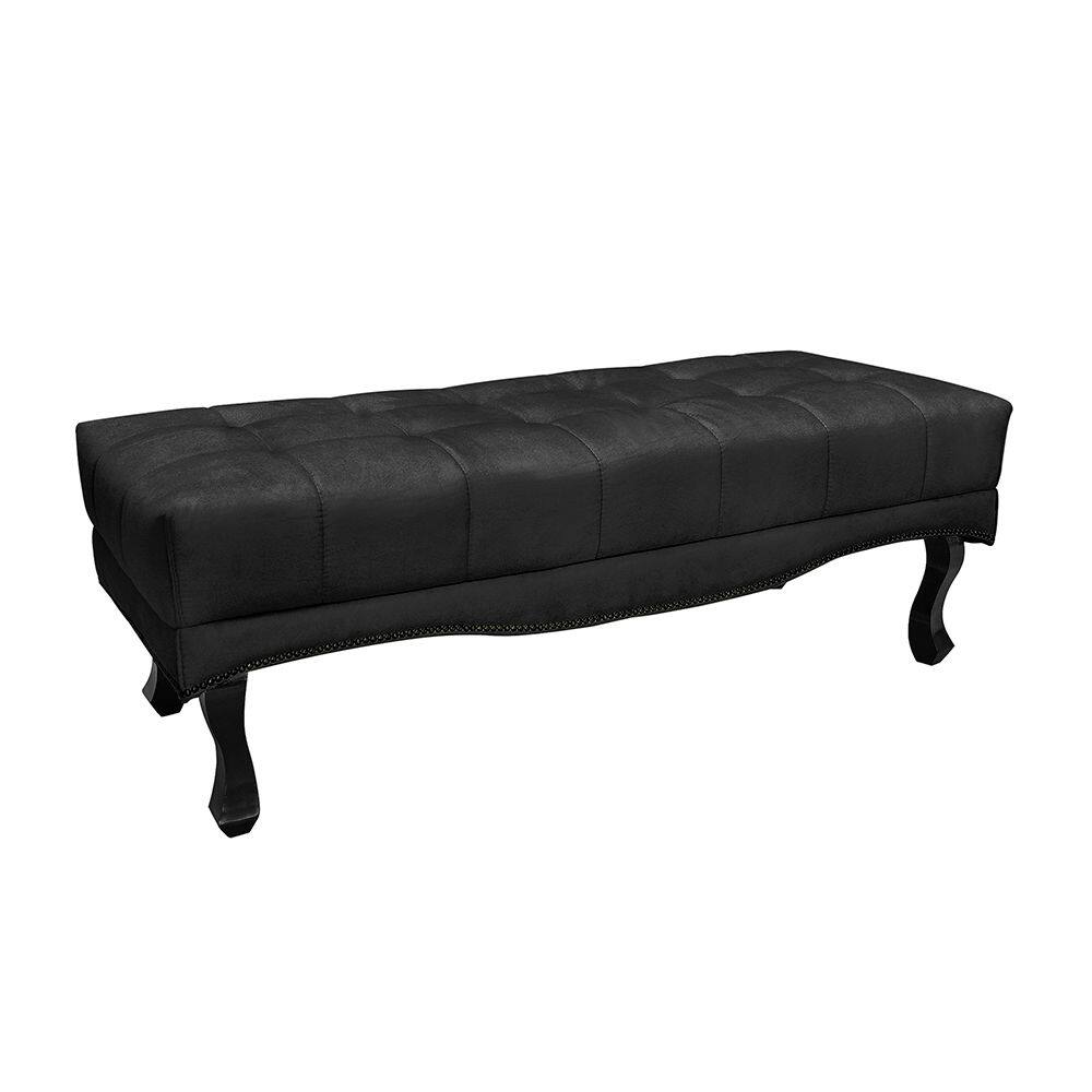 Calçadeira Baú Recamier Casal Queen 160cm Alba Suede - Loja Sheep