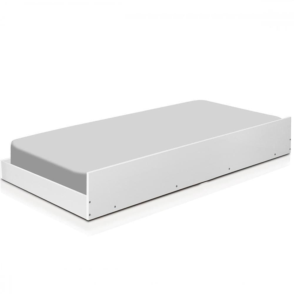 Cama Auxiliar Solteiro Barcelona Branco Tebar Branco