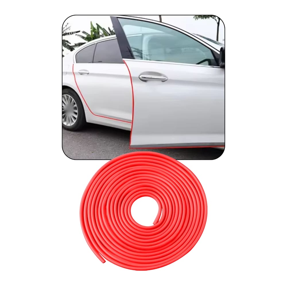 Borracha Proteção Porta Peugeot Toyota Ford Honda GM Vermelho