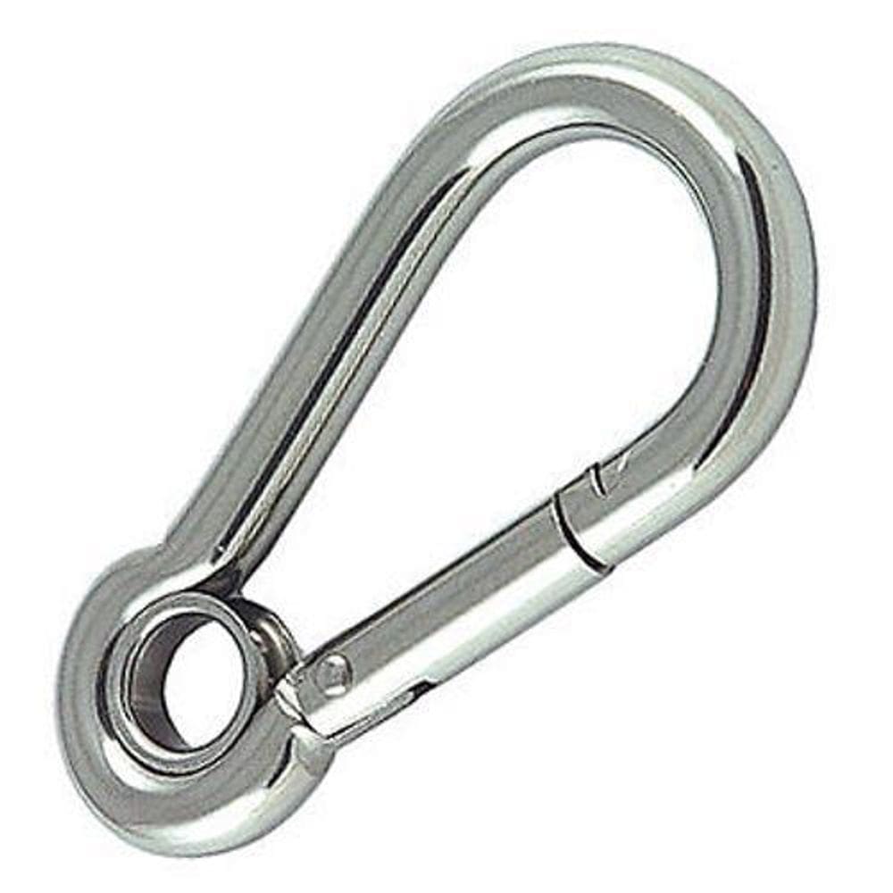 Mosquetão Inox Trava Automática 6Mm X 60Mm Com Olhal