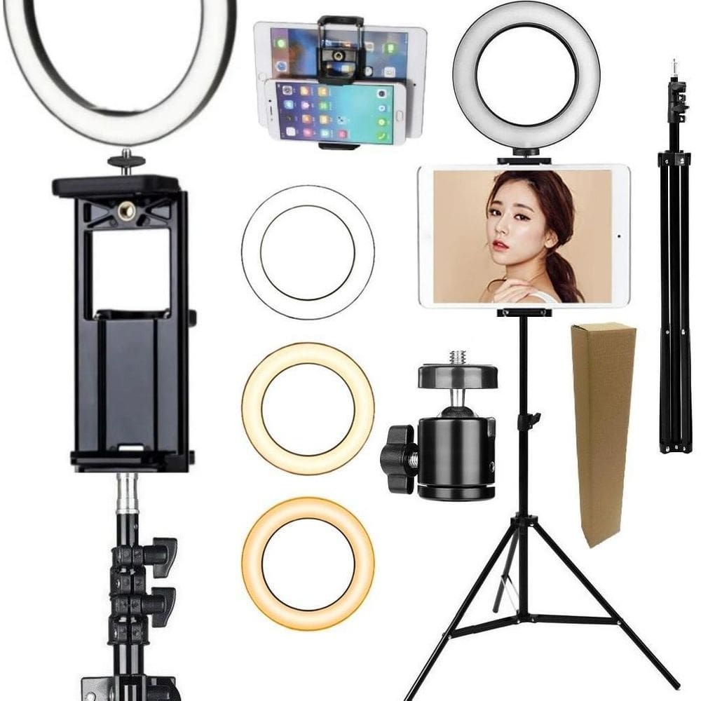 Ring Light Aro De Luz Led Anel Iluminador + Tripé Pedestal