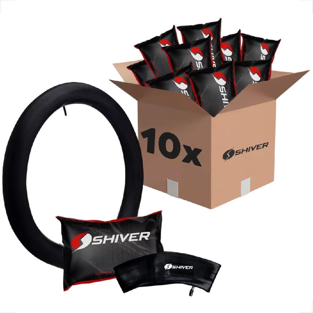 10 Unidades Kit Camara De Ar Shiver Bicicleta Infantil Aro 16 175Mm Bico Grosso Schrader