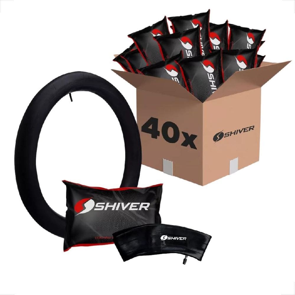40 Unidades Kit Camara De Ar Shiver Bicicleta Infantil Aro 20 175Mm Revenda Bico Grosso