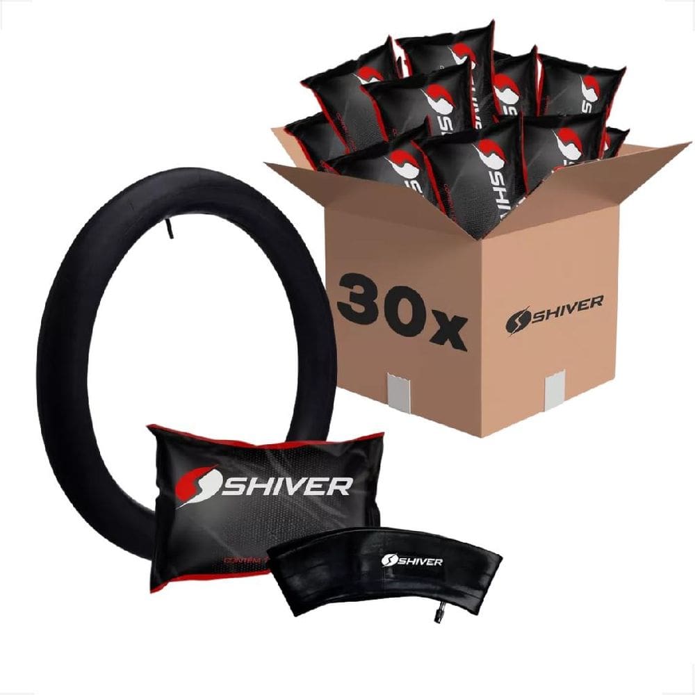 30 Unidades Kit Camara De Ar Shiver Bicicleta Infantil Aro 24 1.75 1.95Mm Bico Grosso