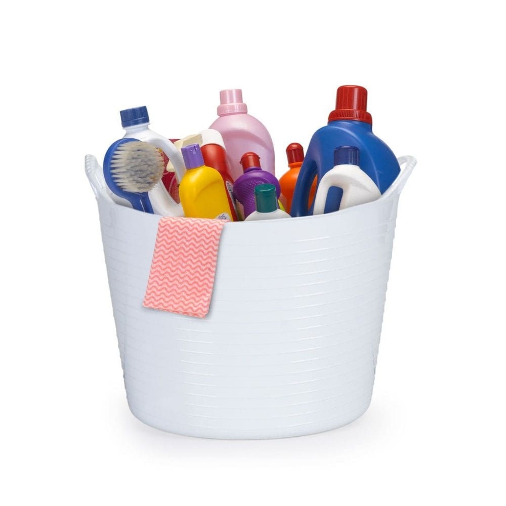 Balde Flexivel Cesto Multiuso Branco Roupa Brinquedos 30L