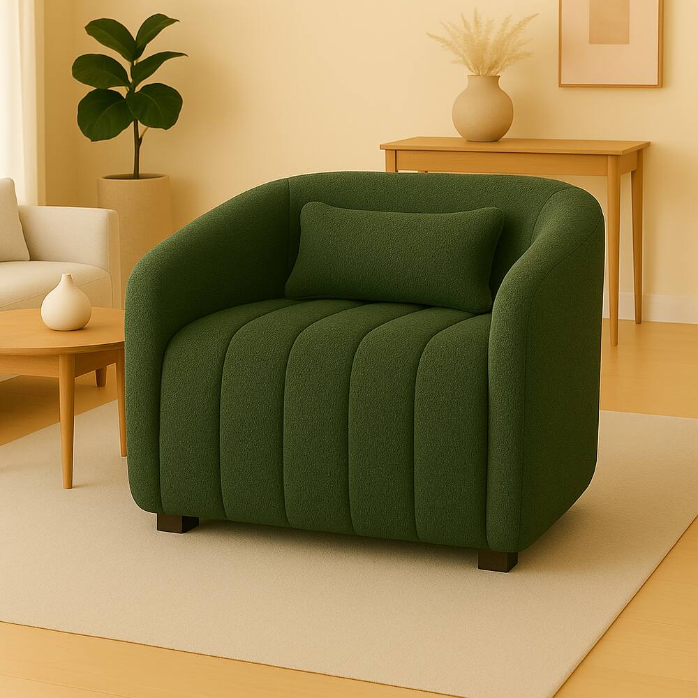 Poltrona Decorativa Lilian Boucle Verde - Londrilar