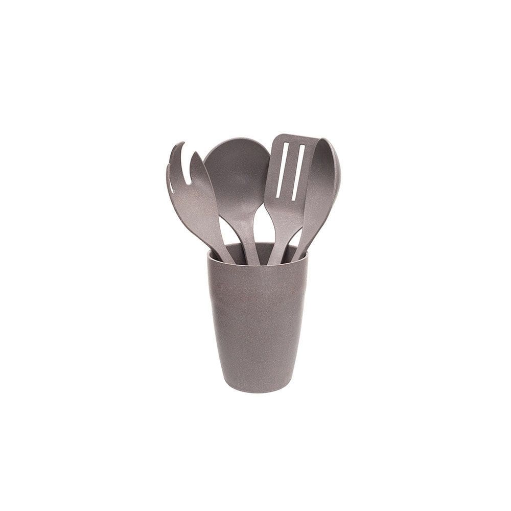 Concha Colher Espatula Utensílio Cozinha Suporte Cinza ECO 5un