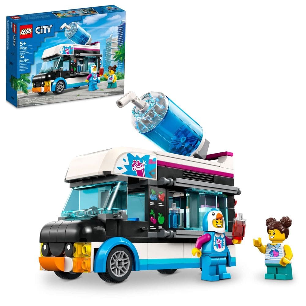 Brinquedo de construção LEGO City Penguin Slushy Van Truck 60384