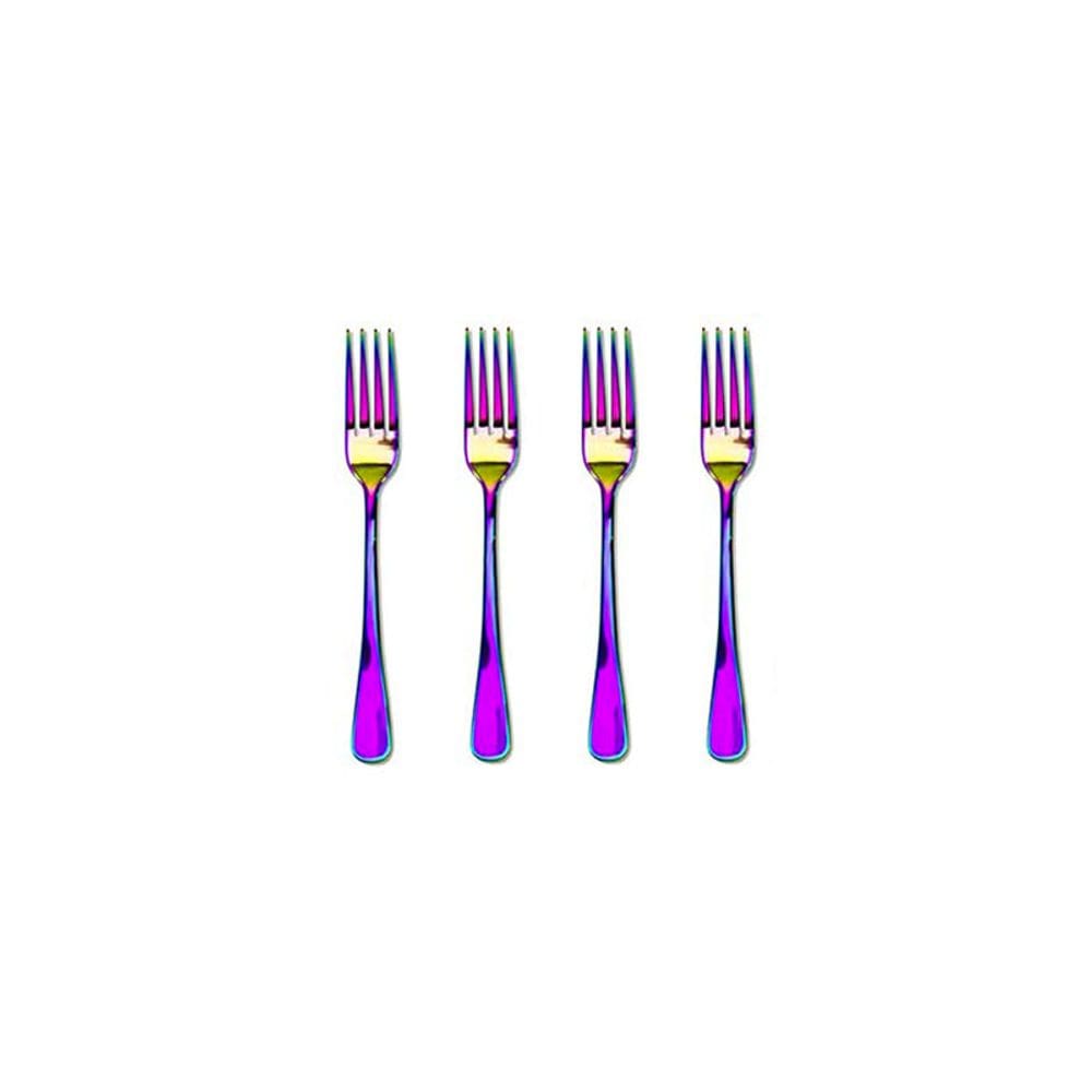 Garfo de Sobremesa Furta Cor Talher Metal Inox Jogo 4un