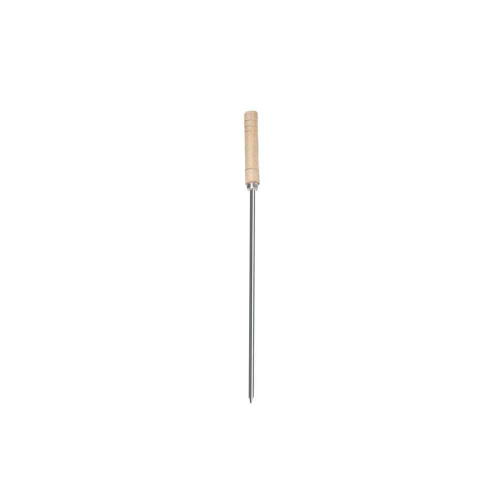 Espeto Trinchante Simples Inox Cabo Madeira Churrasco 65cm