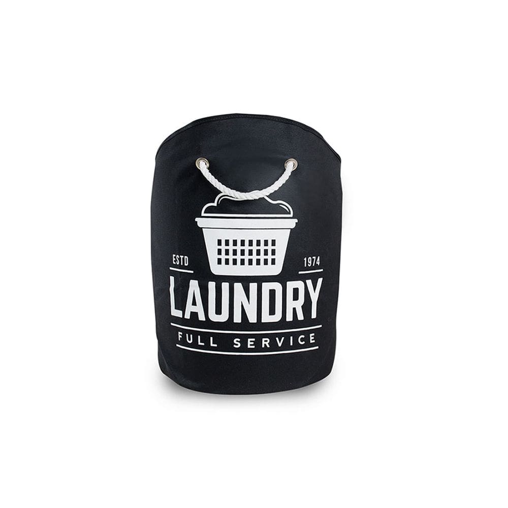 Cesto de Roupa Lavanderia Saco Dobravel Laundry Preto 15L