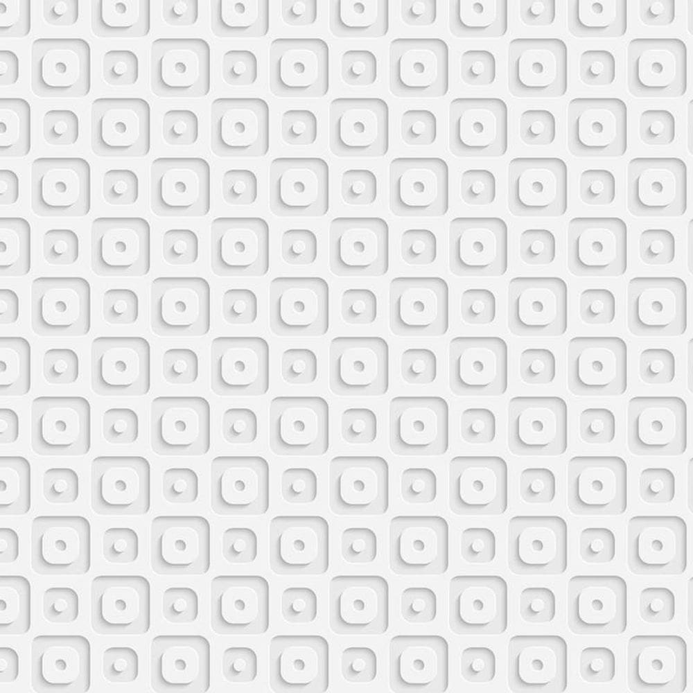 Papel Parede Branco Blocos 3D Adesivo Quarto Sala Decorativo