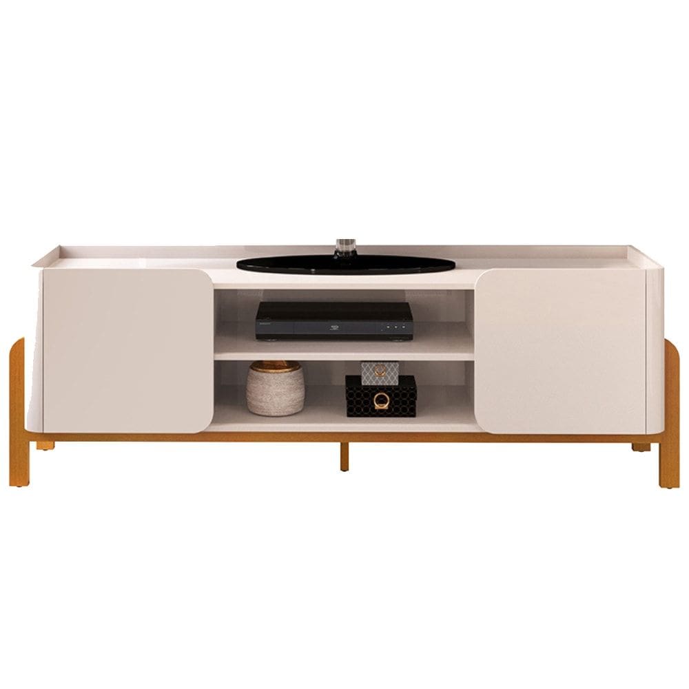 Rack Bancada Tv 65 Pol 180 cm Cher Off White Cedro Dj Moveis