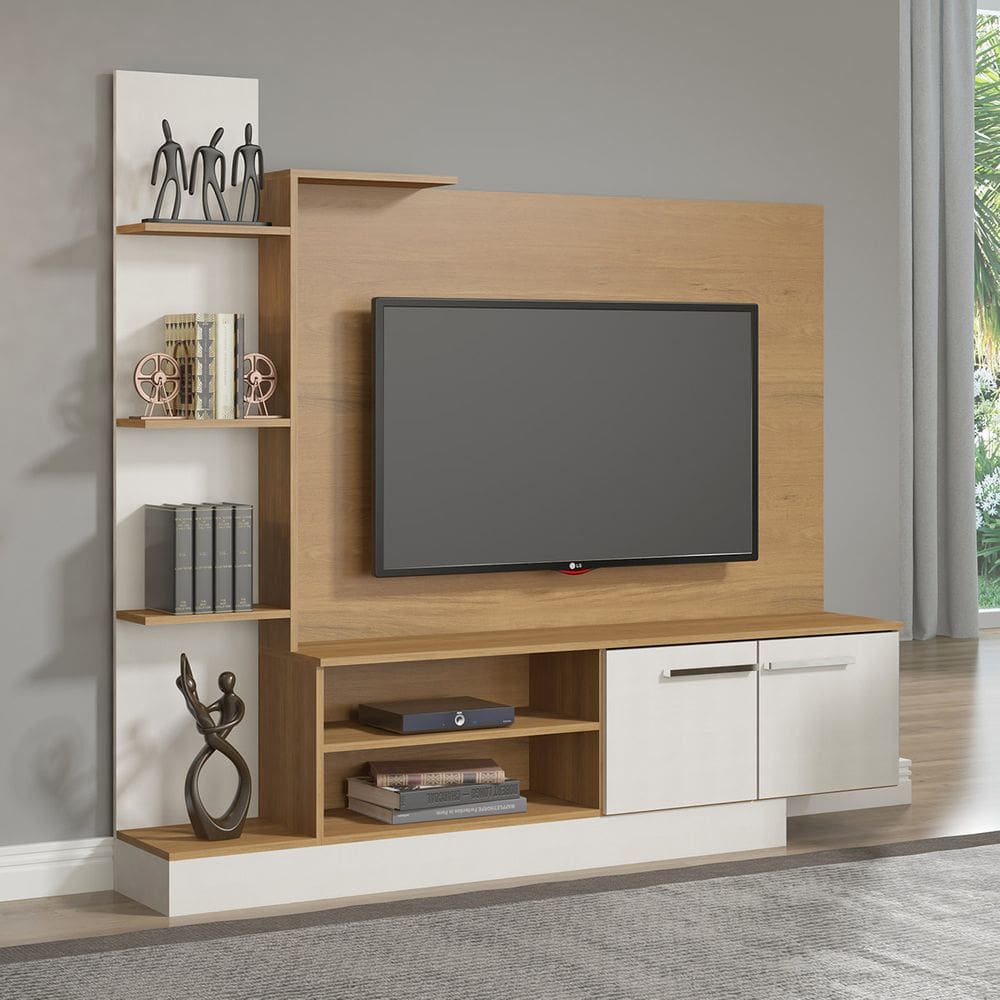 Estante Home para TV até 50 Pol 165x155cm Carvalho