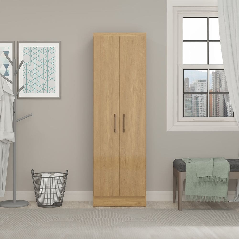 Armário Multiuso Organizador com 2 Portas 52x170cm Carvalho