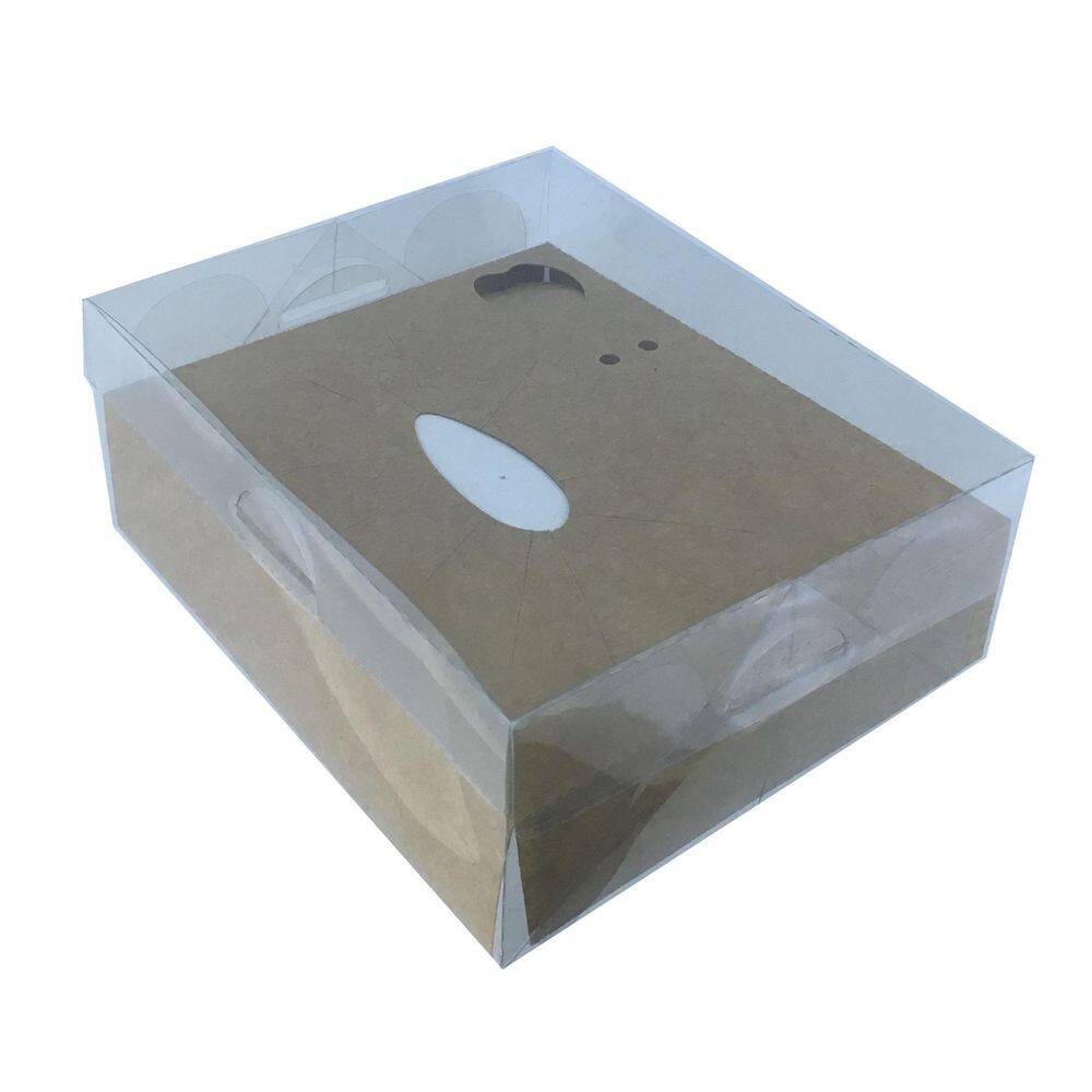 10 Caixas Para Ovo De Colher 250G, Em Acetato, Páscoa, Kraft