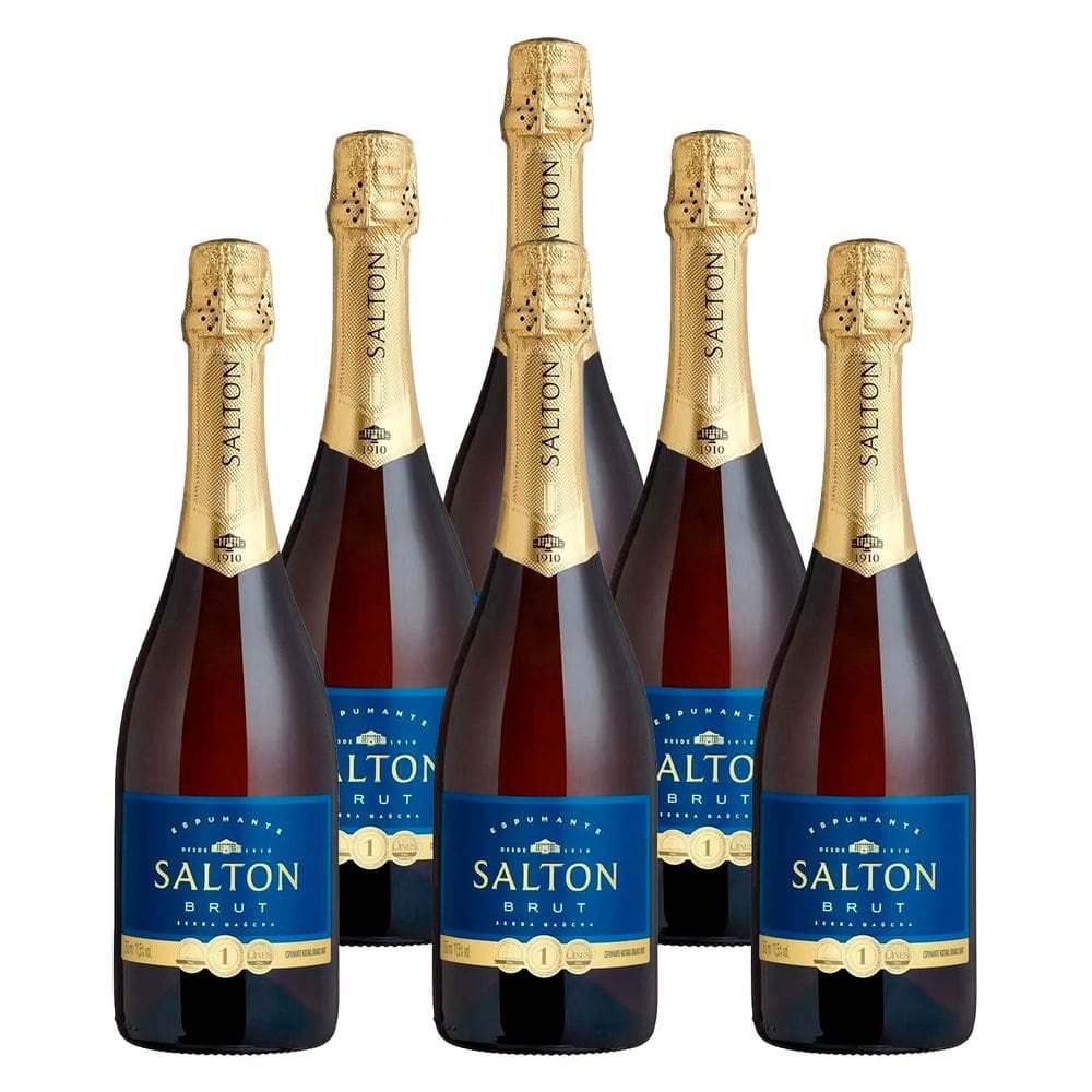 Espumante Salton Branco Brut 750ml 6 Unidades