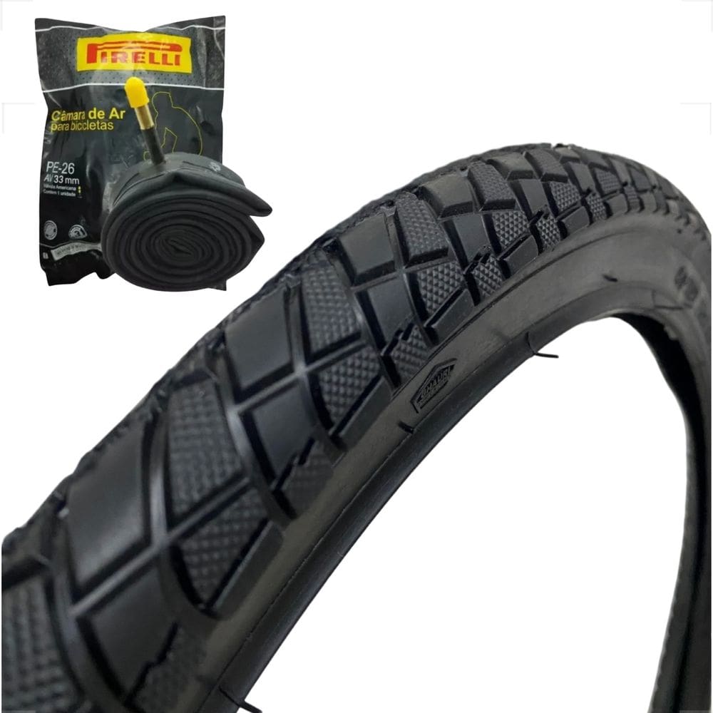 Pneu Bicicleta Shiver Tipo Praieiro Aro 26 X 2.125 Bmx-4 Balão + Camara de ar aro 26 Pirelli